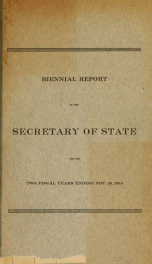 Biennial report of the Secretary of State of North Carolina for the ... [serial] 1912/14_cover