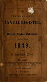 The New-Hampshire annual register, and United States calendar 1849_cover