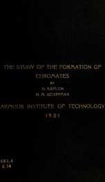 The study of the formation of chromates_cover