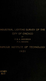 Industrial lighting survey of the city of Chicago_cover