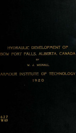 Proposed hydraulic development at Bow Fort Falls, Alberta, Canada_cover