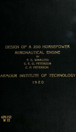 Design of a 200 horsepower aeronautical engine_cover