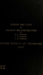 The design and cost of a highway reconstruction_cover