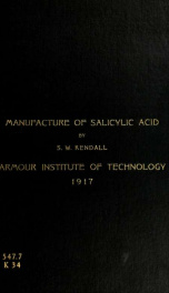The manufacture of salicylic acid_cover