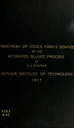 The treatment of stock yard's sewage by the activated sludge process_cover