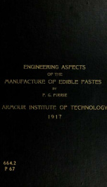 Engineering aspects of the manufacture of edible pastes_cover