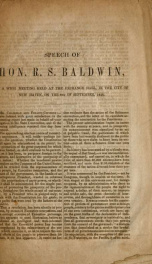 Speech of Hon. R.S. Baldwin, at a Whig meeting held at the Exchange Hall, in the city of New Haven, on the 8th of September, 1848_cover