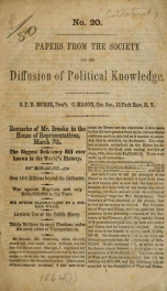 Remarks of Mr. Brooks in the House of Representatives, March 7th : the biggest deficiency bill ever known in the world's history_cover