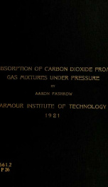 Absorption of carbon dioxide from gas mixtures under pressure_cover