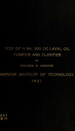 Test of a no. 300 De Laval oil purifier and clarifier_cover
