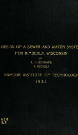 Design of a sewer and water system for the village of Kimberly, Wisconsin_cover