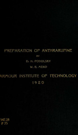 The preparation of anthrarufine_cover