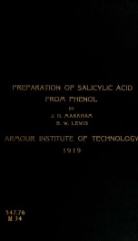 The preparation of salicylic acid from phenol_cover