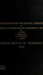 Investigation of the actual stresses in stirrups of reinforced concrete T-beams_cover