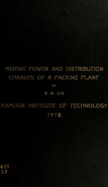 Motive power and distribution charges of a packing plant_cover