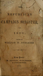 The republican campaign songster for 1860_cover