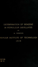 The determination of benzene in petroleum distillates_cover