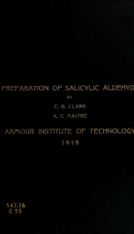 The preparation of salicylic aldehyde_cover