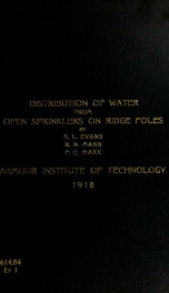 Distribution of water from open sprinklers on ridge poles_cover