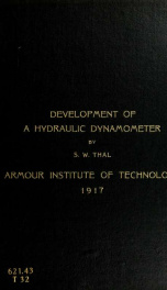 The development of a hydraulic dynamometer_cover