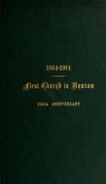 The commemorative services of the First church in Newton, Massachusetts_cover