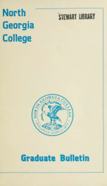 North Georgia College Graduate Bulletin 1985-87_cover