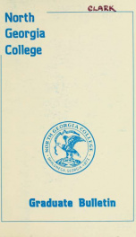 North Georgia College Graduate Bulletin 1983-85_cover