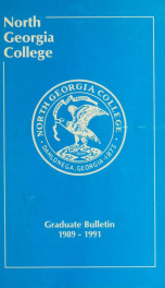 North Georgia College Graduate Bulletin 1989-91_cover