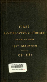 Proceedings at the one hundred and fiftieth anniversary of the organization of the First Congregational church_cover