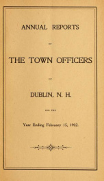 Annual reports of the Town of Dublin, New Hampshire 1902_cover