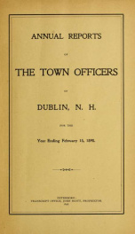 Annual reports of the Town of Dublin, New Hampshire 1898_cover