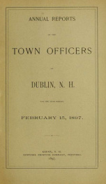 Annual reports of the Town of Dublin, New Hampshire 1897_cover