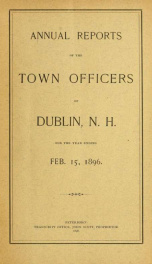 Annual reports of the Town of Dublin, New Hampshire 1896_cover