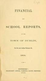 Annual reports of the Town of Dublin, New Hampshire 1868_cover