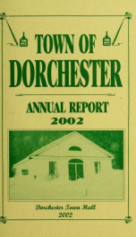 Annual report the Town of Dorchester, New Hampshire 2002_cover