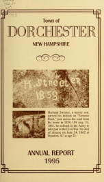 Annual report the Town of Dorchester, New Hampshire 1995_cover