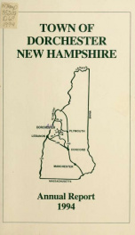 Annual report the Town of Dorchester, New Hampshire 1994_cover