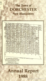 Annual report the Town of Dorchester, New Hampshire 1988_cover