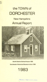 Annual report the Town of Dorchester, New Hampshire 1983_cover