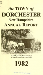 Annual report the Town of Dorchester, New Hampshire 1982_cover