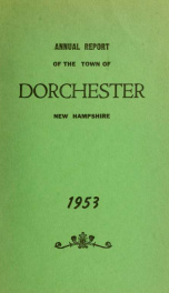 Annual report the Town of Dorchester, New Hampshire 1953_cover