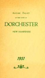 Annual report the Town of Dorchester, New Hampshire 1951_cover