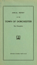 Annual report the Town of Dorchester, New Hampshire 1935_cover