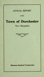 Annual report the Town of Dorchester, New Hampshire 1930_cover