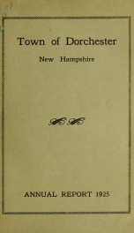 Annual report the Town of Dorchester, New Hampshire 1926_cover