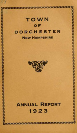 Annual report the Town of Dorchester, New Hampshire 1924_cover