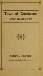 Annual report the Town of Dorchester, New Hampshire 1923_cover