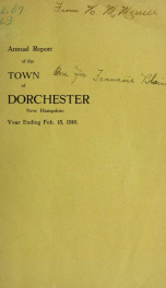 Annual report the Town of Dorchester, New Hampshire 1916_cover