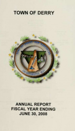 Annual reports of the Town of Derry, New Hampshire 2008_cover