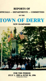 Annual reports of the Town of Derry, New Hampshire 1996_cover